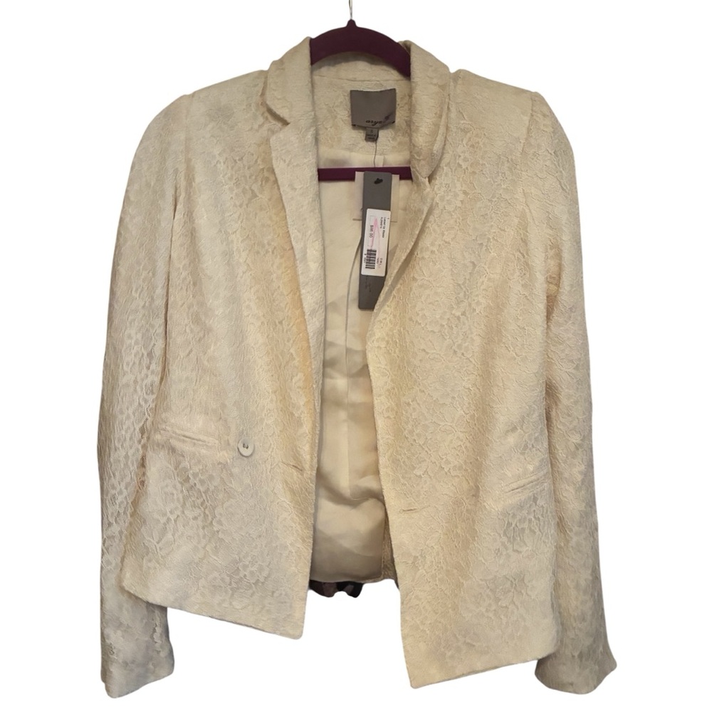 NWT ARYN K. LACE IVORY BLAZER SIZE S